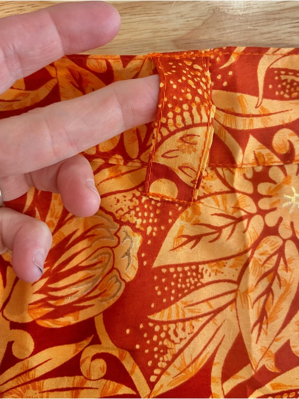 Silk Blend Orange Floral Wrap Midi Skirt One Size